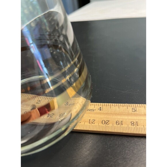 NOS Vtg Hand Made Crystal USSR 7pc Decanter Cordial Glasses 24k Gold Accent IOB - Picture 6 of 12